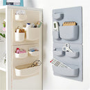 Kitchen Wall-Mounted Storage Rack Sundries Storage Holder Adhesive Stickers Fixed Bathroom Organizer