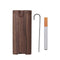 Natural Wooden Pipes Stash Box with Bat and Cleaning Tool fits in Pocket Two-in-one Set