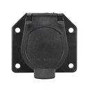 7Way Round Trailer Connector 7 Poles Female RV Light Plug Connector Black 6-24v