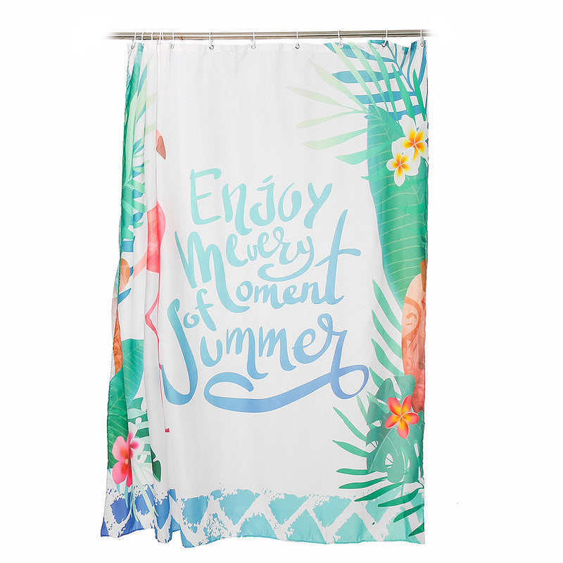 3 PCS Bathroom Carpet Set Toilet Cover 3D Shower Curtain Sets Polyester Fabric