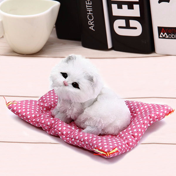 Children Simulation Animal Doll Plush Sleeping Cats Toy Sound Kids Toy Stuffed Toys