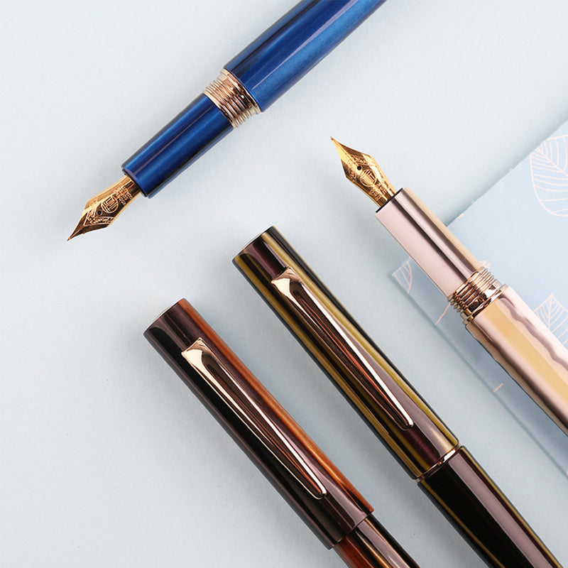 Moonman N3 Celluloid Acrylic Beautiful Stripes Fountain Pen EF 0.38mm Nib Fashion Excellent Office Writing Pen Gift Set