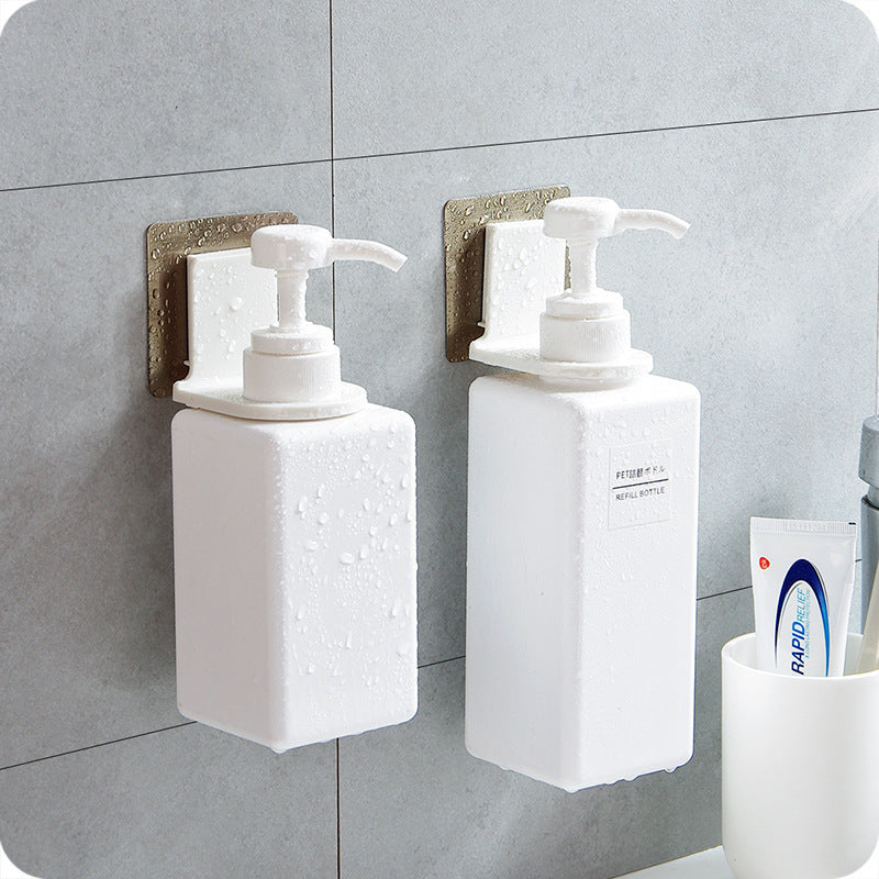 Non-Perforated Wall Body Wash Bottle Holder Suction Wall Bathroom Shampoo Storage Rack Towel Holder