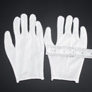 12 Pairs Work Gloves White Inspection Cotton Non-Slip Coin Jewelry Lightweight Gloves