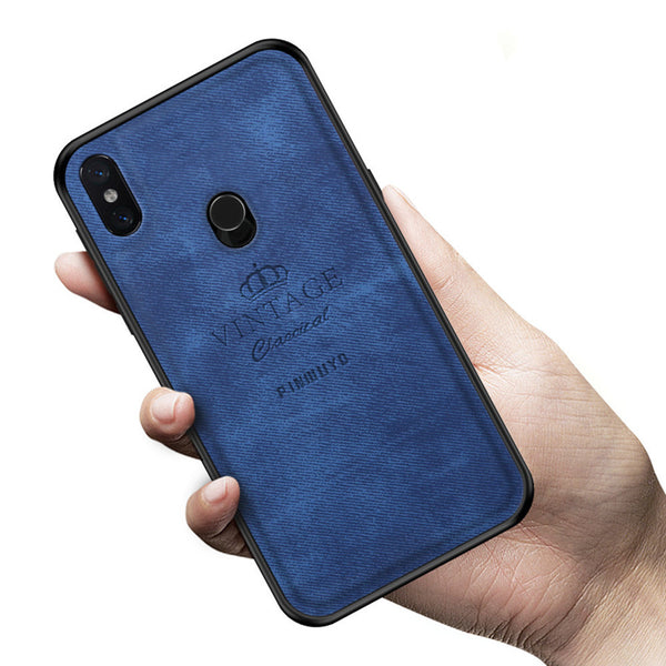 MOFI PINWUYO Cloth Shockproof PU Leather Soft TPU Back Cover Protective Case for Xiaomi Mi MIX 3