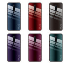 Bakeey Carbon Fiber Gradient Color Shockproof Tempered Glass Protective Case for OnePlus 7 Pro