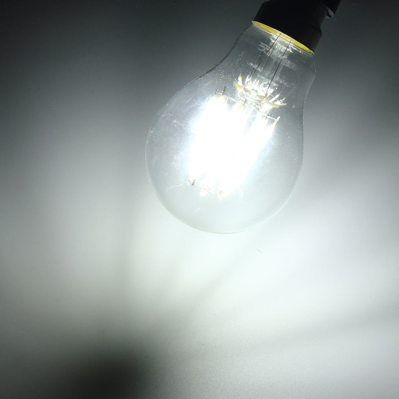 Dimmable A60 B22 8W Pure White Warm White COB Glass Material Retro Light Lamp Bulb AC220V