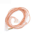 KZ Gold Plated 3.5mm 0.75mm Pin OFC Upgrading Earphone Cable for KZ ZST/ZS10/AS10/BA10 with Microphone Audio Cable