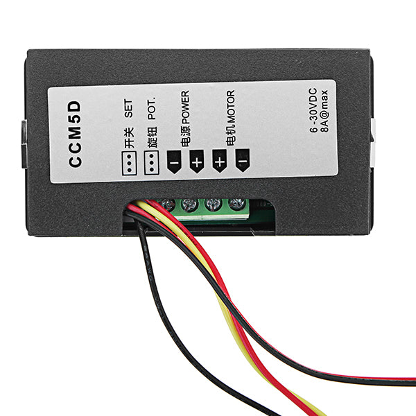 CCM5D DC 6V-30V 6A DC Motor Speed Controller LED Display PWM Variable Speed Regulator With Shell