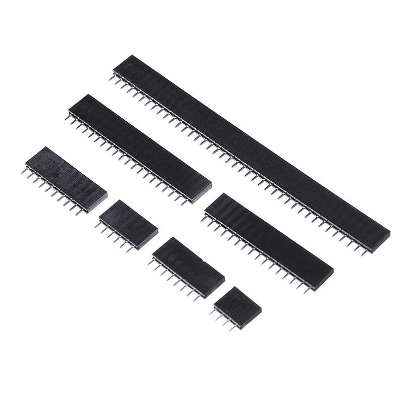 120pcs 4Pin-40Pin 2.54mm Pitch Straight Single Row PCB Board Female Pin Header Socket