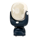 360 Degree Adjustable Portable 2 In 1 Clip On Fan Camping Fan USB Rechargeable Mini Desk Pram Fan
