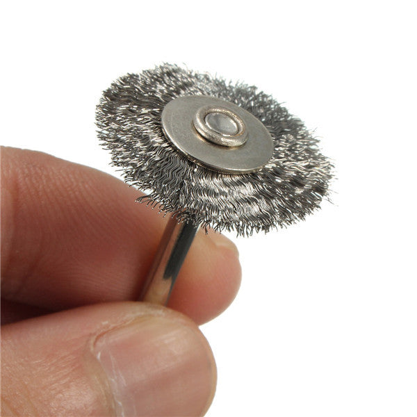 10pcs 22mm Steel Wire Wheel Brush for Dremel Rotary Tools