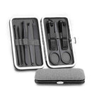 Y.F.M Stainless Steel Black Nail Clipper Pedicure Scissor Tweezer Manicure Set Kit
