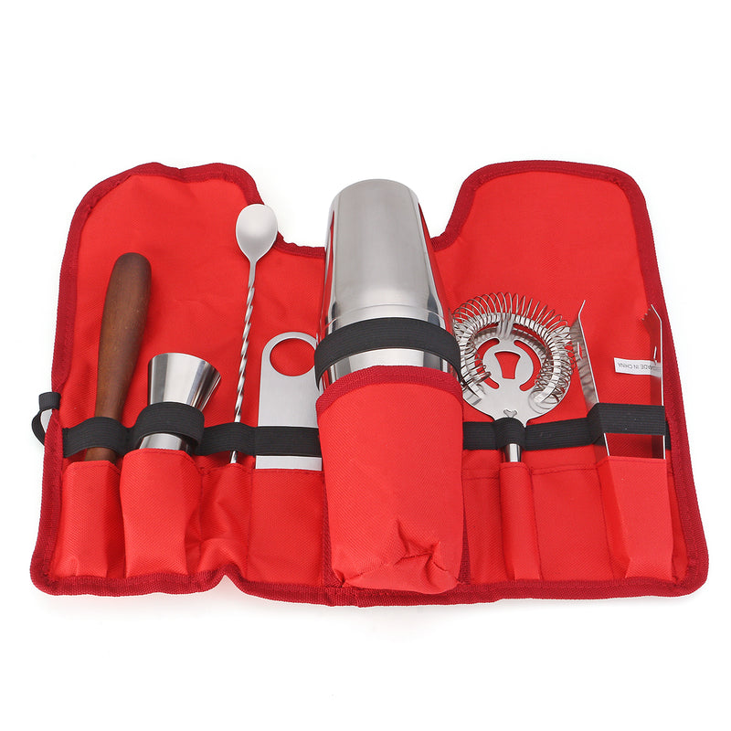 8Pcs  Stainless Steel Cocktail Shaker Drink Mixing Bartender Mixer Bar Kit Tools