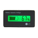 3Pcs 12V/24V/36V/48V 8-70V LCD Acid Lead Lithium Battery Capacity Indicator Digital Voltmeter