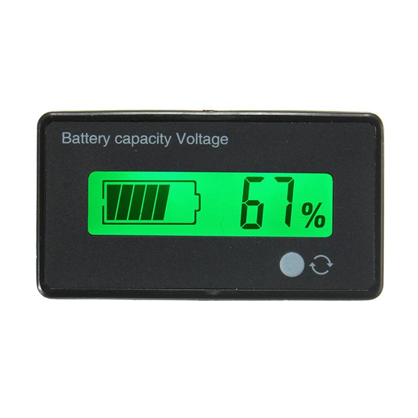 3Pcs 12V/24V/36V/48V 8-70V LCD Acid Lead Lithium Battery Capacity Indicator Digital Voltmeter