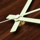 Wooden Wall Clock Glow In The Dark Silent Quartz Indoor Living Room Luminous