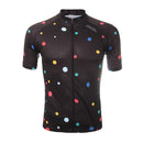 Mens Sports Riding Cycling Jersey Quick Dry Bicycle Short Sleeve Breathable Sportswear Polyester