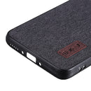 Bakeey Luxury Fabric Splice Soft Silicone Edge Shockproof Protective Case For OnePlus 7T Pro