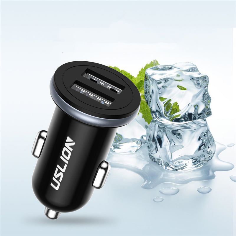 Uslion 2.1A LED Lighting Dual USB Quick Charging USB Car Charger For iPhone XS 11 Pro Huawei P30 Pro Mate 30 5G Xiaomi Mi9 9Pro Redmi K20 Pro K30 S10+ Note