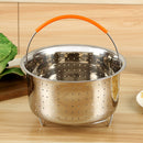 304 Stainless Steel Steam Steamer with Handle For Instant Pot Rice Pressure Cooker