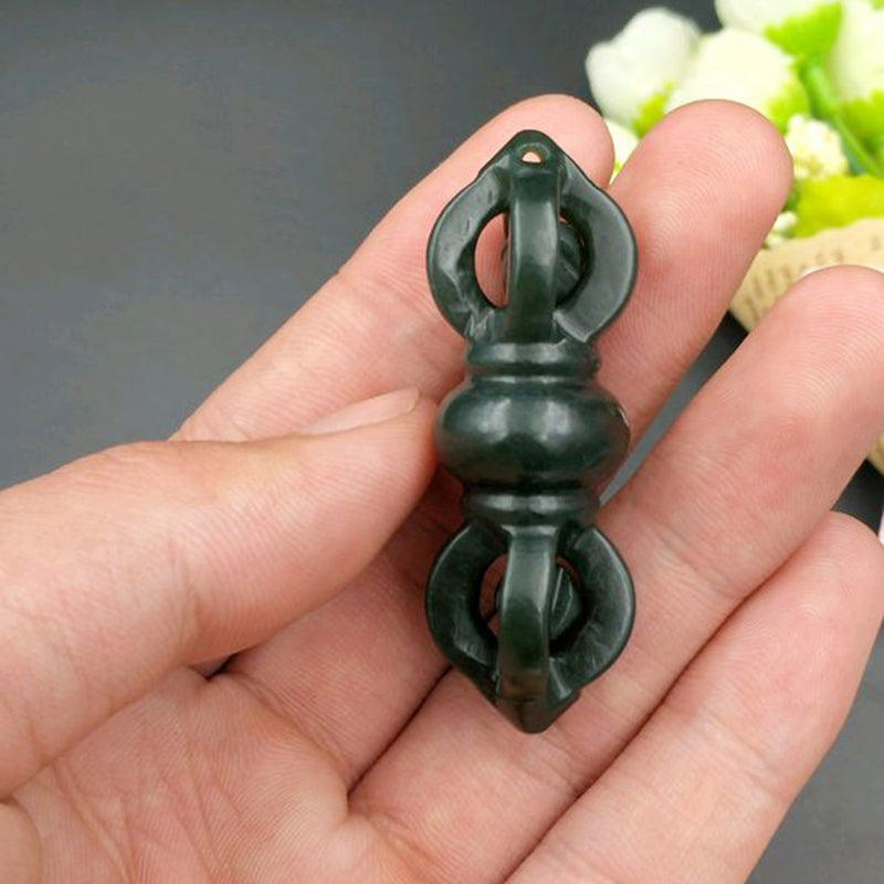 Chinese Natural Hetian Jade Hand-carved Hetian Jade Pendant Buddhist Pendant