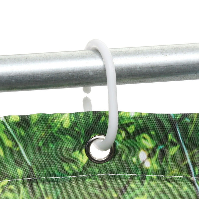 4Pcs Panda Bamboo Decor Non-Slip Rug Toilet Lid Cover Bath Mat Shower Curtain for Bathroom