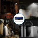 AUGIENB 800LM Solar Powered Lamp PIR Motion Outdoor Yard Garden Light Remote Control