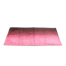 Gradient Pink Waterproof Shower Curtain with White C-type Hook Bathroom Mat
