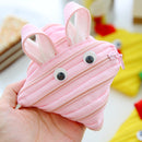 Creative Zip Wallet Card Storage Bag Cute Rabbit Flog Duck Organizer Hang Bag