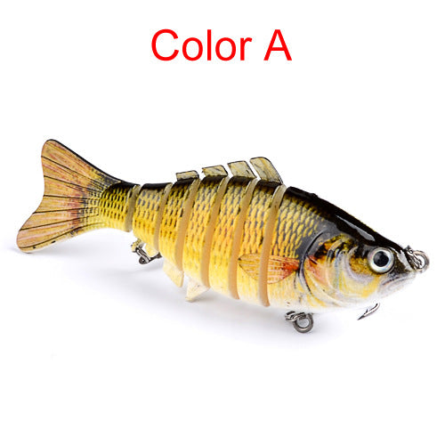 ZANLURE 10cm Mini Fishing Hard Bait Artificial Swimbait Fish Seven Knotted Fish Simulation Adult Fishing Outdoor Fun 15.5g Fishing Lure
