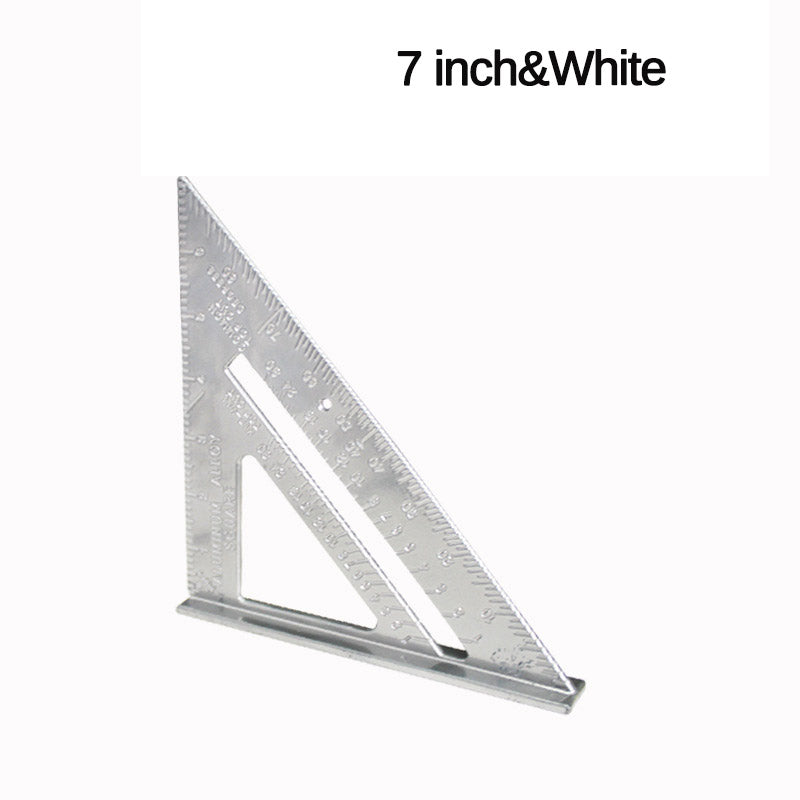 7/12 Inch Aluminum Square Triangle Ruler Protractor Miter Framing Measuring