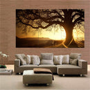 3Pcs Sunset Combination Painting Printed On Canvas Frameless Drawing Home Background Paper Art