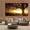 3Pcs Sunset Combination Painting Printed On Canvas Frameless Drawing Home Background Paper Art