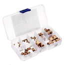 Suleve MXBN8 70Pcs M2/M2.5/M3/M4/M5/M6/M8/M10 Knurled Brass Round Female Thread Knurled Nuts Round Insert Embedment Nut Assortment Set