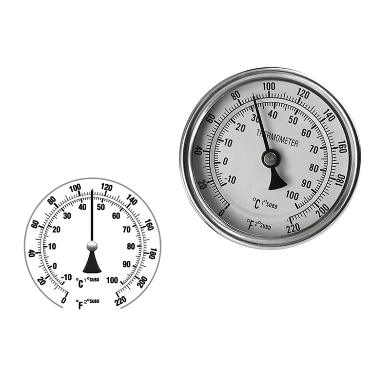 Homebrewing Beer Brewing Wine Thermometer Weldless Bi-metal Thermometer Kit 3"Face-2"Probe 1/2"MNPT