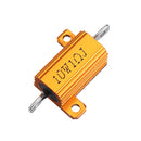 20pcs RX24 10W 1R 1RJ Metal Aluminum Case High Power Resistor Golden Metal Shell Case Heatsink Resistance Resistor