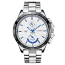 LONGBO 8833 Stainless Steel Band Fashion Business Style Luminous Display Men Quartz Watch