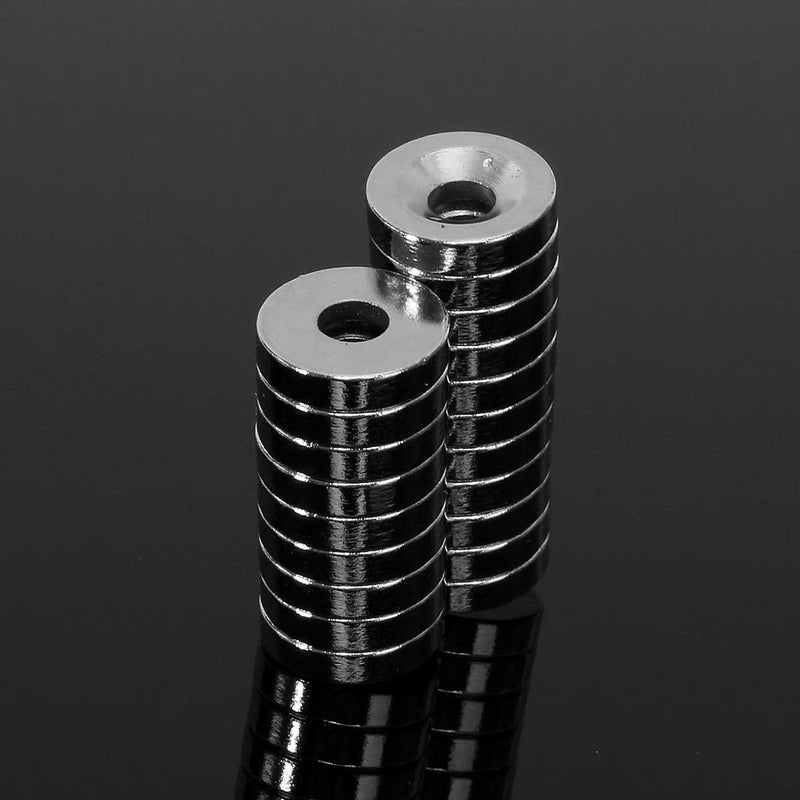 20Pcs N50 12x3mm Countersink Ring Magnets 4mm Hole Rare Earth Neodymium Magnet