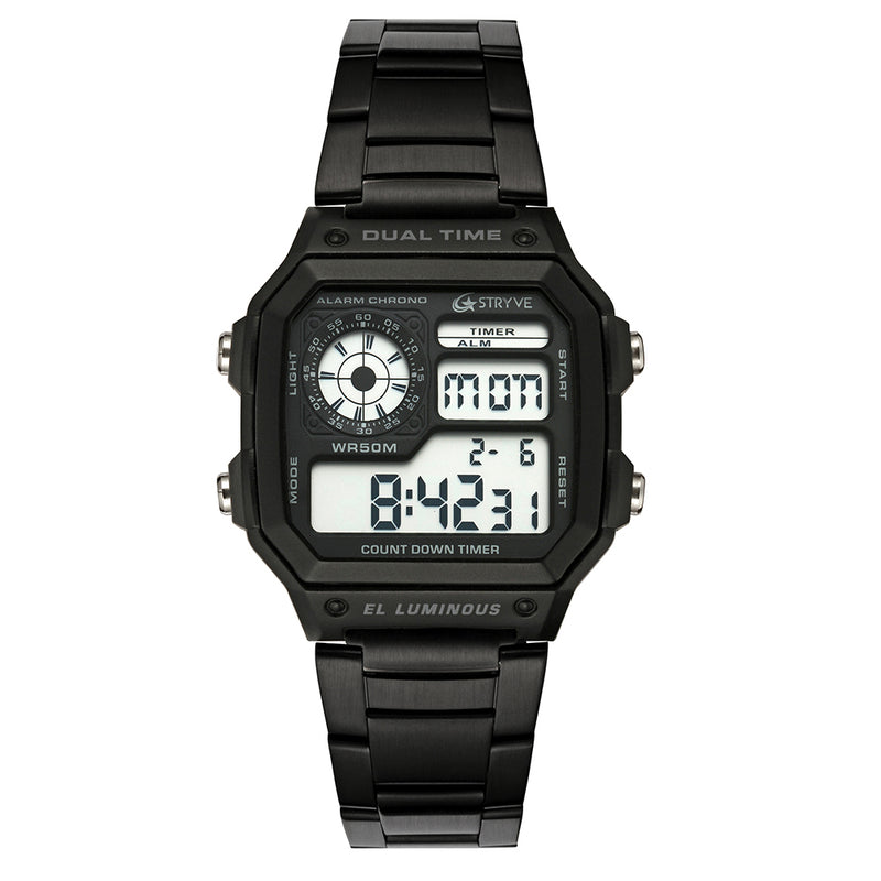 STRYVE S8007 Luminous Display Alarm Date Week Display Countdown Men Sport Digital Watch