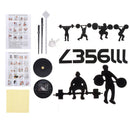 Weightlifting Fitness Room Wall Decor DIY Giant Wall Clock Mirror Effect Powerlifting Frameless Large Wall Clock Wall Watch