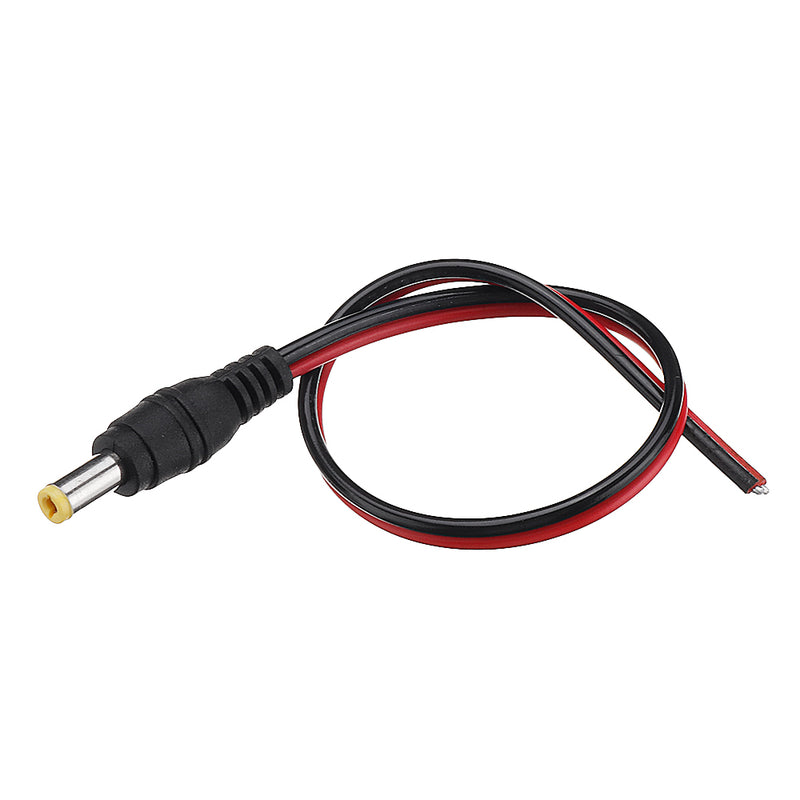 10Pcs Male Female DC Power Socket Jack Plug Wire Connector Cable CCTV DC 5.5 x 2.1mm 0.6mm 28cm Pure Copper Core