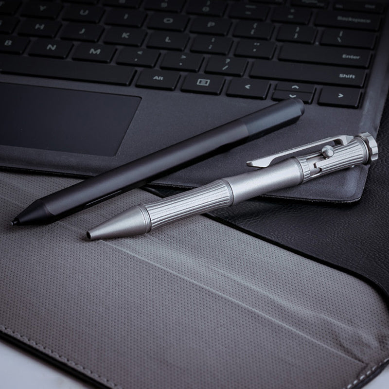 NEXTORCH Titanium Alloy 2 In 1 EDC Tactical Pen With Tungsten Steel Attack Head Writing Tool