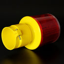 Solar Powered Traffic Warning Light LED Safety Signal Beacon Emergency Alarm Lamp