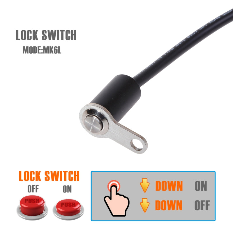 Bosmaa MK6L Motorcycle Self-lock Switch ON-OFF Handlebar Adjustable Mount Waterproof Switches Button 12V Headlight