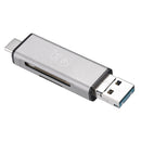 Kawau Large Capacity Card Box + Type-c USB 3.0 Micro USB Card Reader + Eject Pin Key for Mobile Phone Tablet