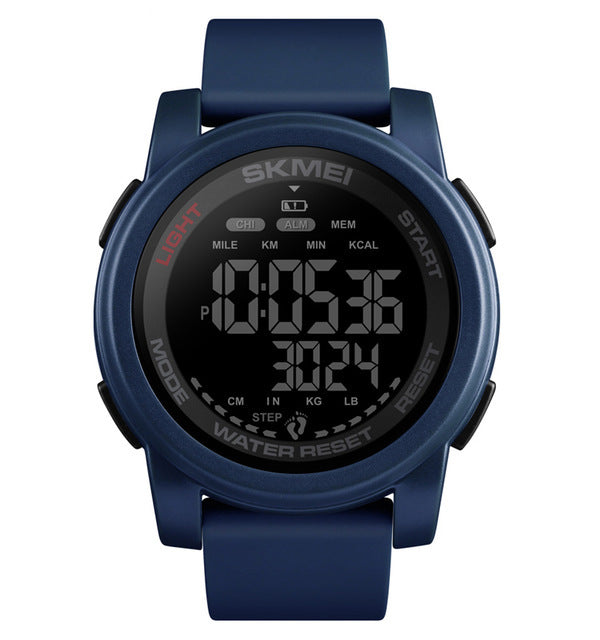 SKMEI 1469 Calorie Pedometer Countdown Waterproof Luminous Sports Digital Watch Men Watch