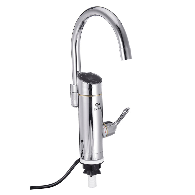 220V 3000w Bathroom Kitchen Electric Faucet Tap Instant Hot Cold Water Heater