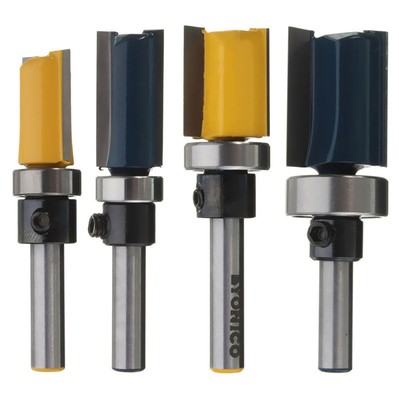 1/4 Inch Shank Cutter Router Bit Trimming Wood Working Milling Cutter Dual Blades