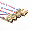 50 pcs DC 5V 5mW 650nm 6mm Laser Dot Diode Module Red Copper Head Tube